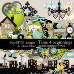 Time 4 Beginnings Embellishment Pack-$3.49 (Ettes and Company by Fayette)