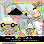 A Mother Is Embellishment Pack-$3.99 (Ettes and Company by Fayette)