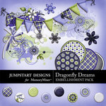 Dragonfly Dreams Add-On Embellishment Pack-$2.99 (Jumpstart Designs)