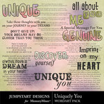 Uniquely You WordArt Pack-$1.99 (Jumpstart Designs)