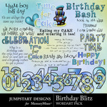 Birthday Blitz WordArt Pack-$1.99 (Jumpstart Designs)