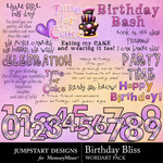 Birthday Bliss WordArt Pack-$1.99 (Jumpstart Designs)