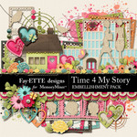Time 4 My Story Embellishment Pack-$3.49 (Ettes and Company by Fayette)
