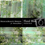 Floral Blue Paper Pack-$2.99 (MagicalReality Designs)