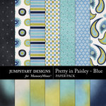 Pretty in Paisley Blue Add On Paper Pack-$3.99 (Jumpstart Designs)