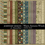 Warm Autumn Winds Paper Pack 2-$3.99 (Jumpstart Designs)
