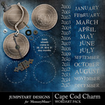Cape Cod Charm Dates Embellishment Pack-$1.99 (Jumpstart Designs)