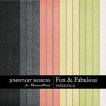 Fun and Fabulous Embossed Paper Pack-$3.49 (Jumpstart Designs)