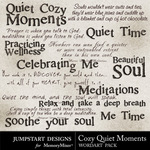 Cozy Quiet Moments WordArt Pack-$2.49 (Jumpstart Designs)