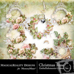 Christmas Rose Cluster Pack 1-$1.99 (MagicalReality Designs)