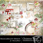 Christmas Rose Cluster Pack 2-$1.99 (MagicalReality Designs)