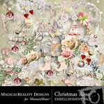 Christmas Rose Embellishment Pack-$3.49 (MagicalReality Designs)