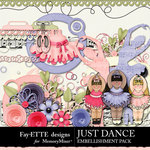 Just Dance Embellishment Pack-$3.99 (Ettes and Company by Fayette)
