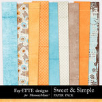 Sweet and Simple Paper Pack-$3.99 (Ettes and Company by Fayette)