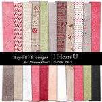 I Heart U Paper Pack-$3.99 (Ettes and Company by Fayette)