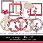 I Heart U Frames and Extras-$2.49 (Ettes and Company by Fayette)