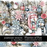 Flurries of Fun Embellishment Pack-$2.99 (Jumpstart Designs)