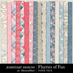 Flurries of Fun Paper Pack-$3.49 (Jumpstart Designs)