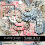 Flurries of Fun Embellishment Add On Pack-$2.49 (Jumpstart Designs)