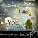 Snowy Dreams WordArt-$2.49 (MagicalReality Designs)