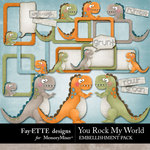 You Rock My World Whimsy Dinos-$1.99 (Ettes and Company by Fayette)