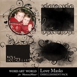 Love Masks Embellishment Pack-$3.29 (Word Art World)