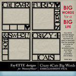 Crazy 4 Cats Big Words Pack-$2.99 (Ettes and Company by Fayette)