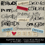 Crazy 4 Cats WordArt Pack-$2.49 (Ettes and Company by Fayette)