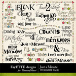 Just a Minute WordArt Pack-$2.49 (Ettes and Company by Fayette)