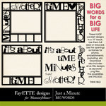 Just a Minute Big Words-$2.99 (Ettes and Company by Fayette)