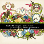 Just a Minute Embellishment Pack-$3.49 (Ettes and Company by Fayette)