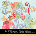 Painting Rainbows Spatters and Swirls-$2.49 (Ettes and Company by Fayette)