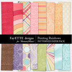 Painting Rainbows Patterned Paper-$2.99 (Ettes and Company by Fayette)