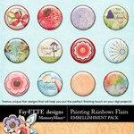 Painting Rainbows Flairs-$1.99 (Ettes and Company by Fayette)