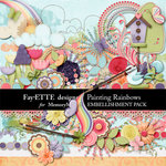 Painting Rainbows Embellishment-$3.49 (Ettes and Company by Fayette)