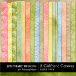 Girlfriend Getaway Embossed Paper Pack-$3.49 (Jumpstart Designs)