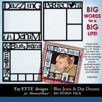 Blue Jeans and Day Dreams Big Words Pack-$2.99 (Ettes and Company by Fayette)