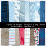 Blue Jeans and Day Dreams Paper Pack 1-$2.99 (Ettes and Company by Fayette)