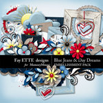 Blue Jeans and Day Dreams Embellishment Pack-$3.49 (Ettes and Company by Fayette)