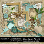 One June Night Embellishment Pack-$3.49 (Laura Burger)