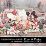 Roses Posies Embellishment Pack-$3.49 (Laura Burger)