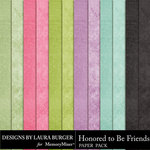 Honored To Be Friends Solid Paper Pack-$3.49 (Laura Burger)