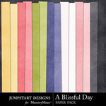 A Blissful Day Plain Paper Pack-$3.49 (Jumpstart Designs)