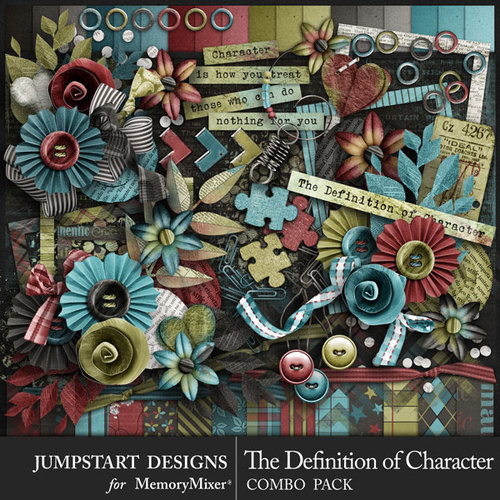 The Definition of Character Combo Pack Scrapbook Page Design MemoryMixer™