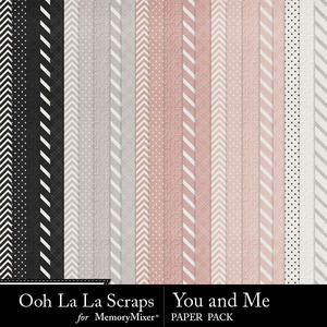 You and Me OLL Pattern Paper Pack Scrapbook Page Design - MemoryMixer™