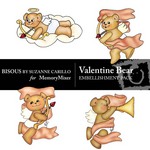 Valentine Bears Embellishment Pack-$2.50 (Bisous By Suzanne Carillo)