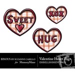 Valentine Heart Tags Embellishment Pack-$1.50 (Bisous By Suzanne Carillo)