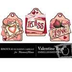 Valentine Tags Embellishment Pack-$1.50 (Bisous By Suzanne Carillo)