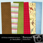 Barnyard Friends Paper Pack-$3.50 (Ettes and Company by Fayette)