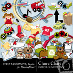 Chore Chart Embellishment Pack-$3.50 (Ettes and Company by Fayette)